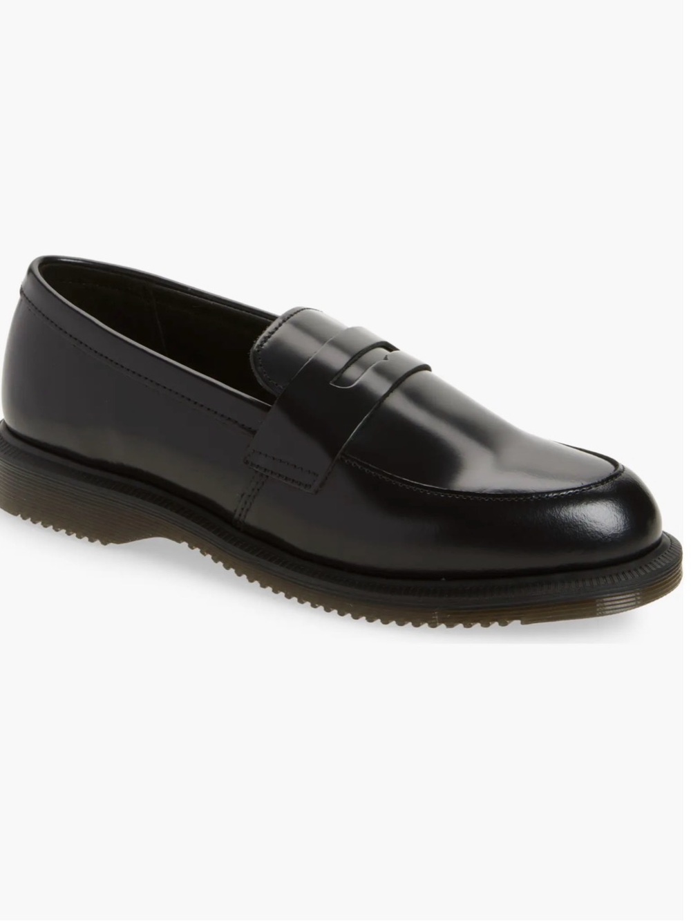 Dr. Martens Black Leather Penny Loafers